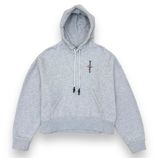 PALM ANGELS STATEMENT LOGO HOODIE GREY M