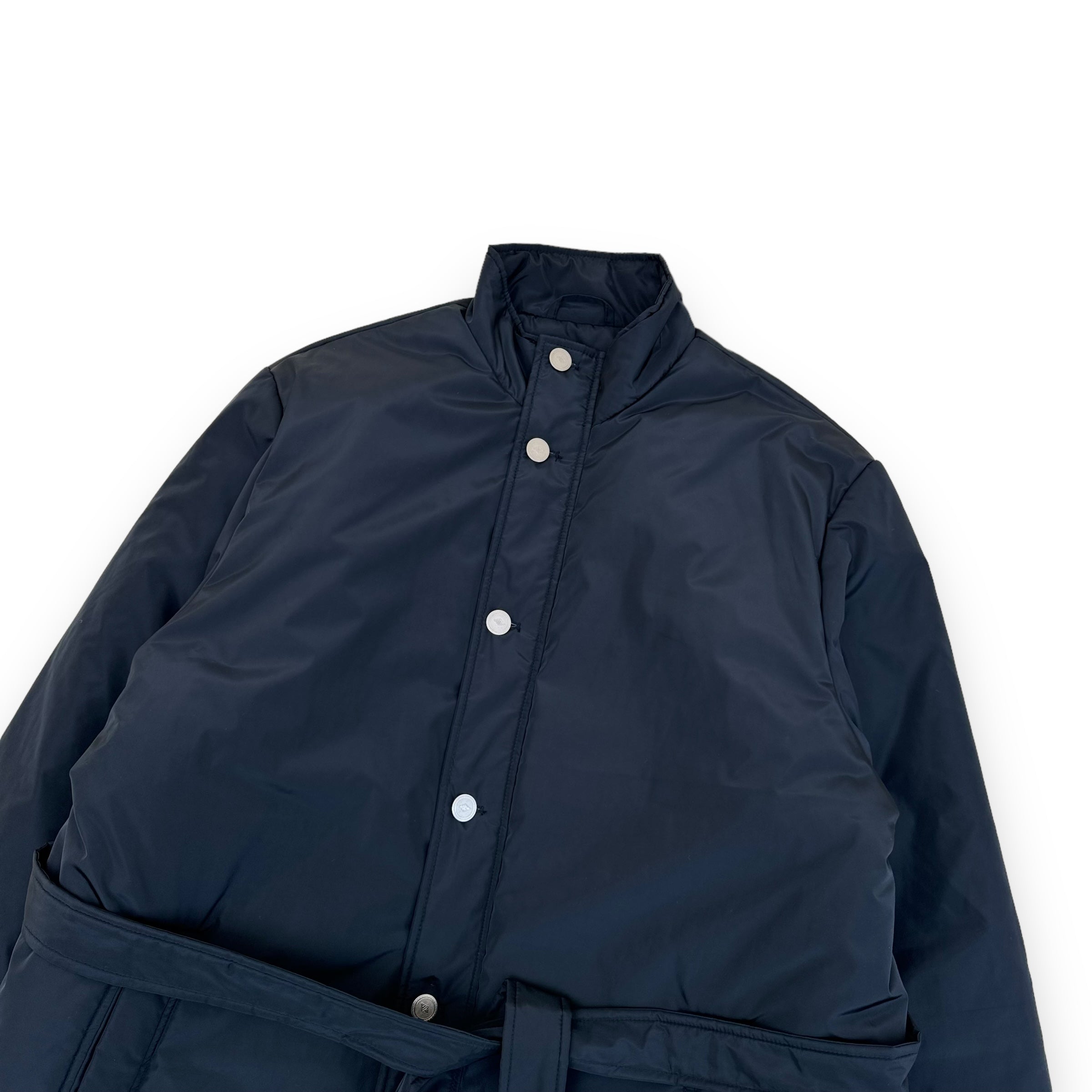 HAN KJØBENHAVN NYLON PADDED LOGO BUTTON COAT BLACK XL