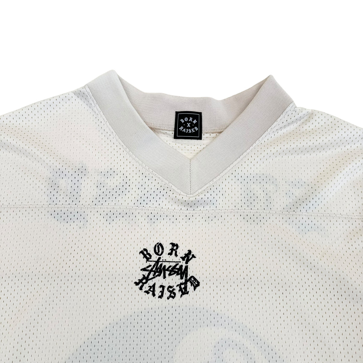 BORN X RAISED X STÜSSY C&C FOOTBALL JERSEY CREAM XXL