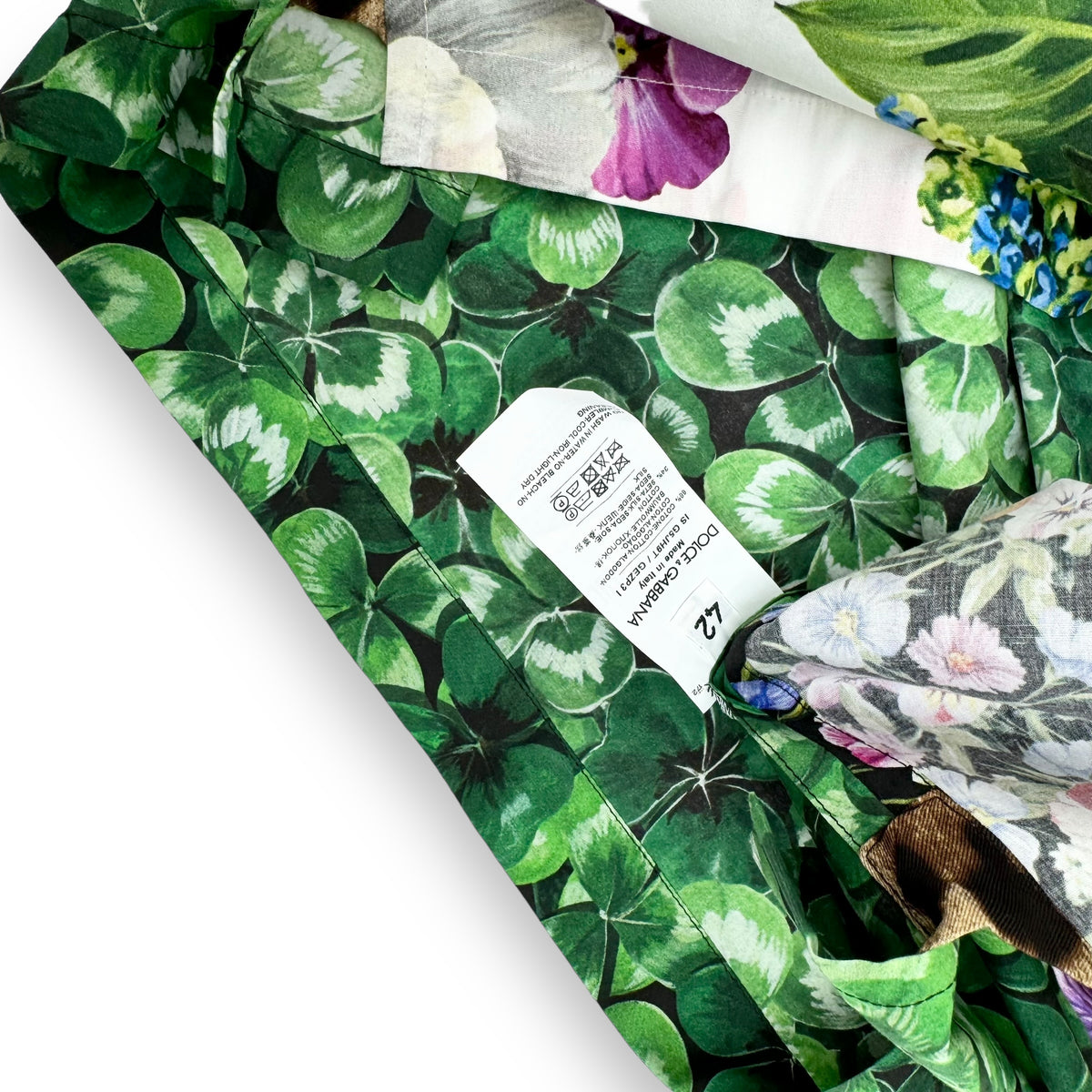 DOLCE&GABBANA EDEN SHORT SLEEVE FLORAL PRINT SHIRT L