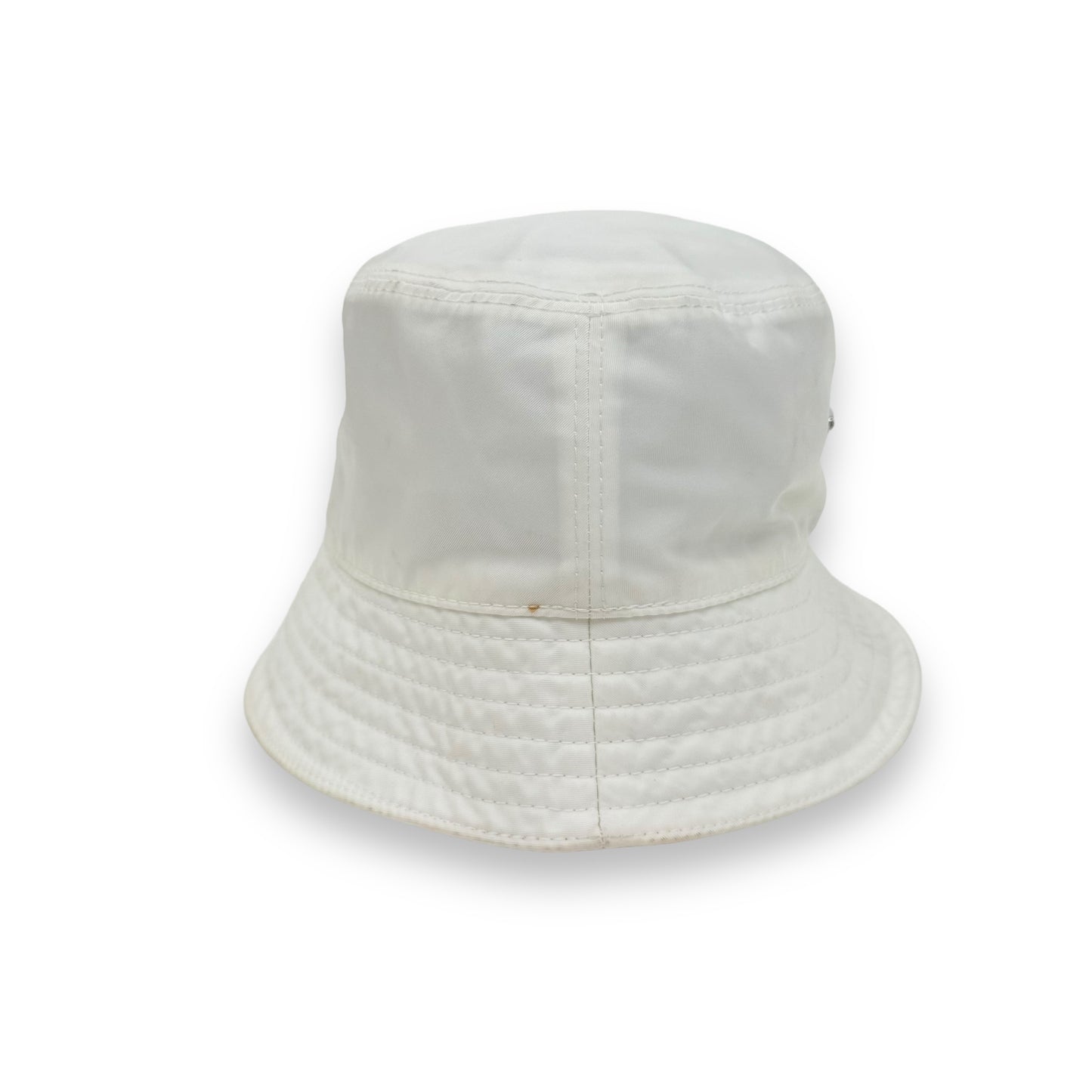 PRADA RE-NYLON BUCKET HAT WHITE M