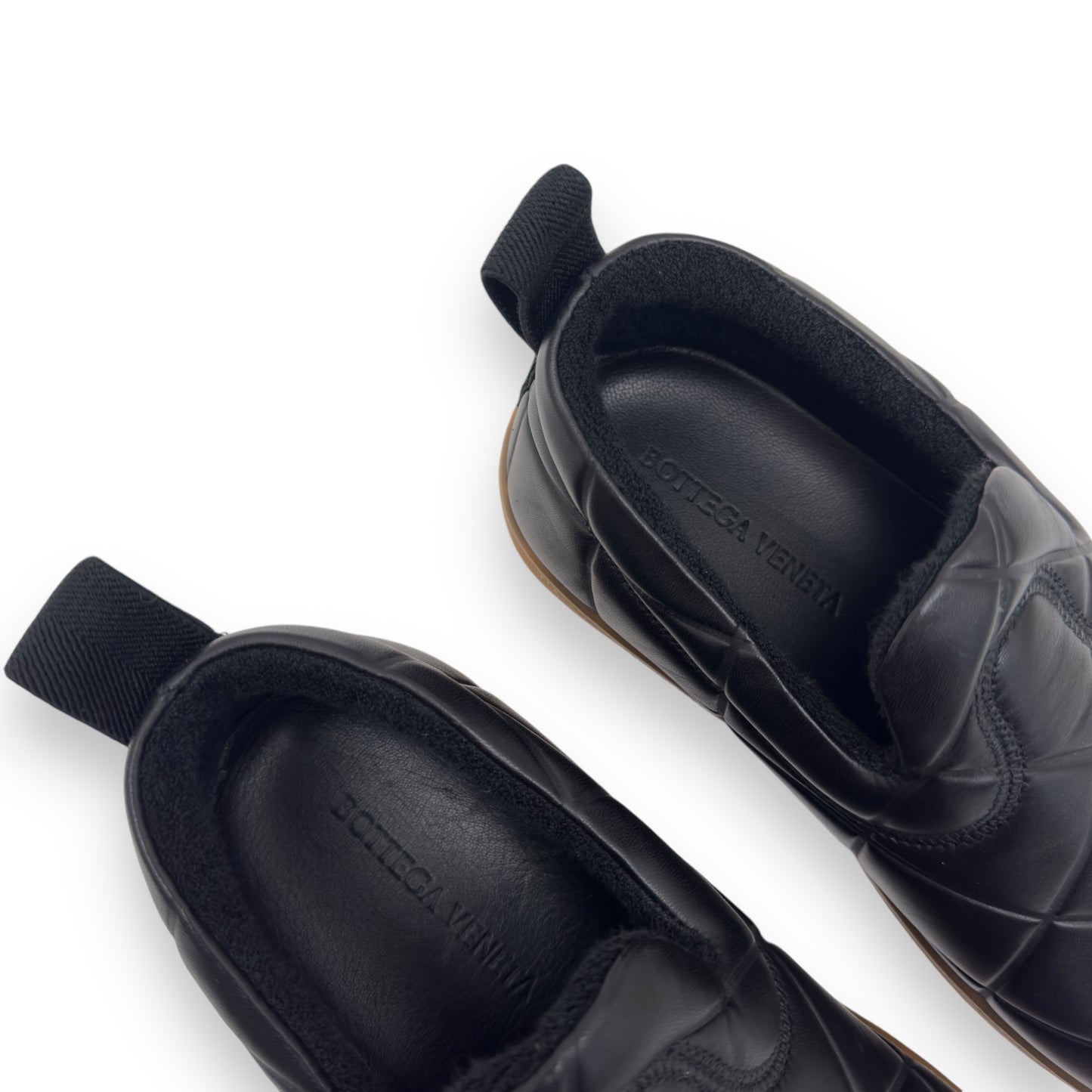 BOTTEGA VENETA BV QUILT SLIP ON LEATHER SNEAKER BLACK UK11