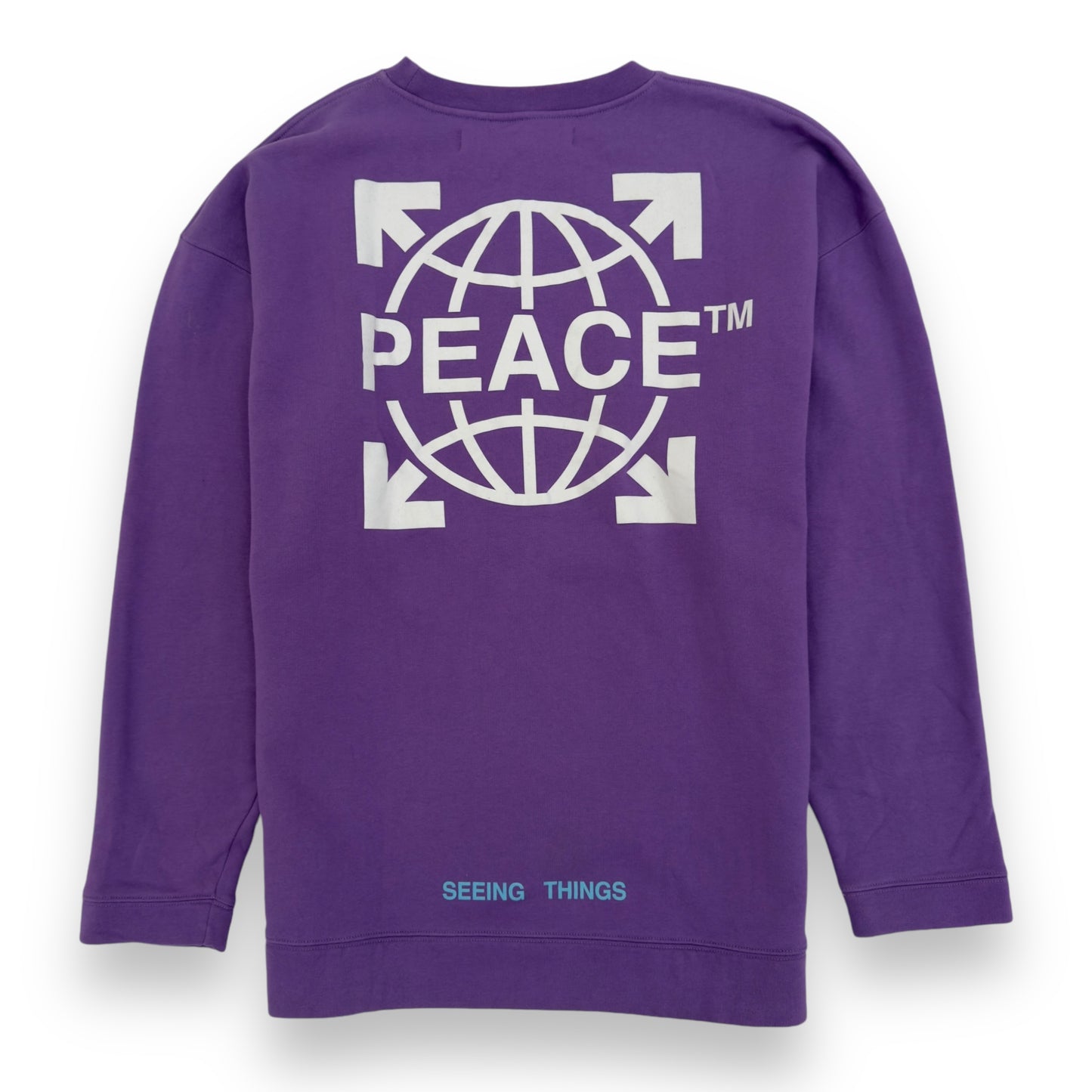 OFF-WHITE PEACE LOGO SWEATSHIRT PURPLE M