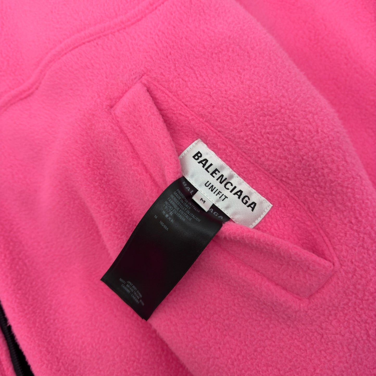 BALENCIAGA OVERSIZED REVERSIBLE SPORTY B JACKET PINK / BLACK M