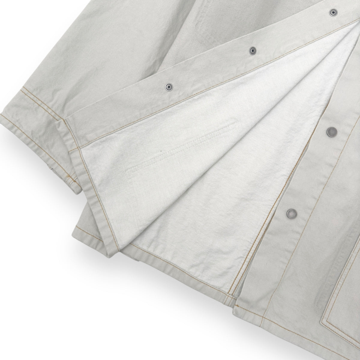 MAISON MARGIELA OVERSIZED LONG DENIM JACKET CHALK 48 / M