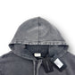 SAINT LAURENT ARCHIVE LOGO HOODIE WASHED GREY L