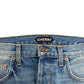CHERRY LA BLOSSOM STRAIGHT-LEG EMBROIDERED JEANS BLUE W32”