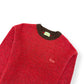 ARIES BRUSHED MOHAIR CREW NECK KNITTED SWEATER PINK / BROWN M