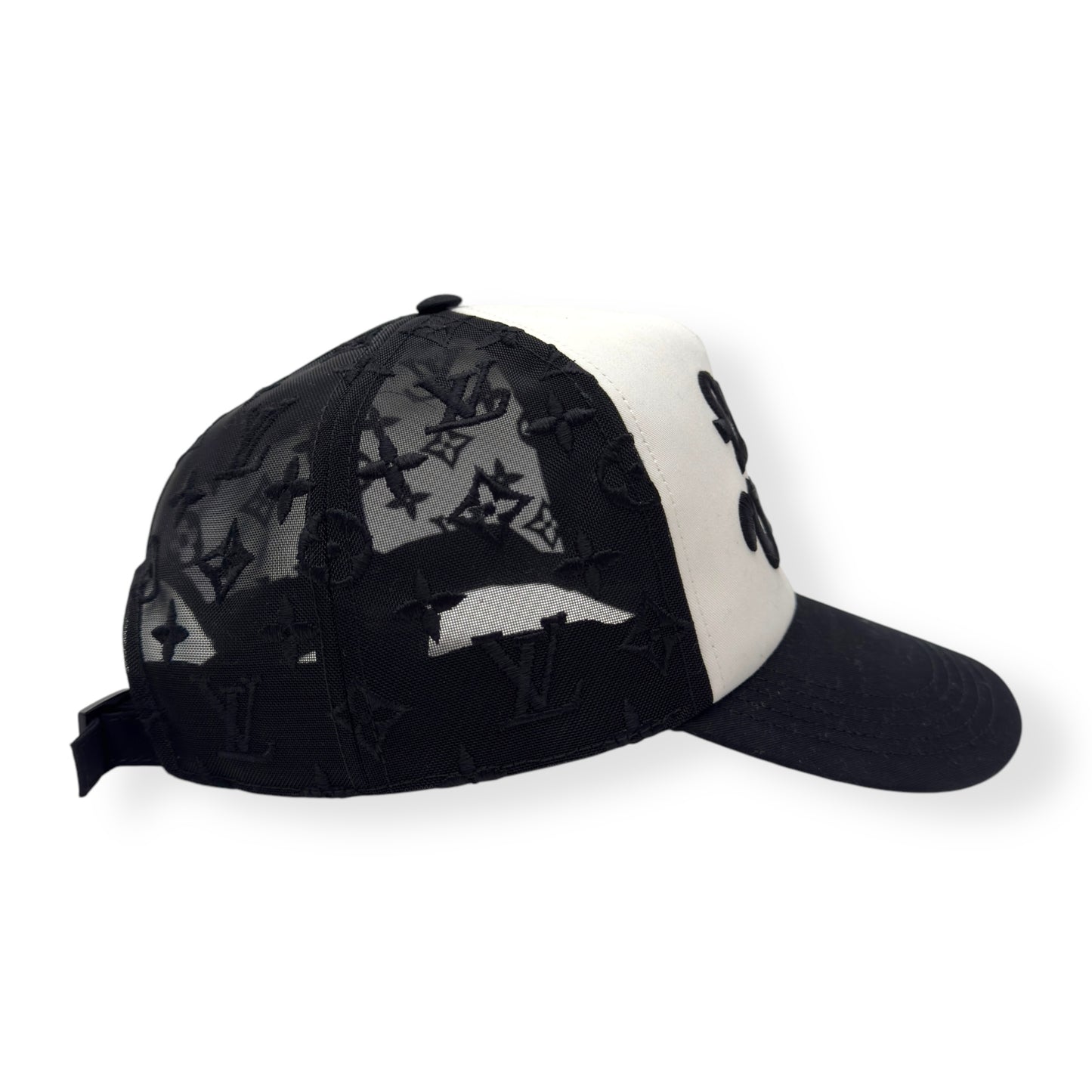 LOUIS VUITTON X TYLER THE CREATOR MESH SIGNATURE CAP BLACK / WHITE O/S