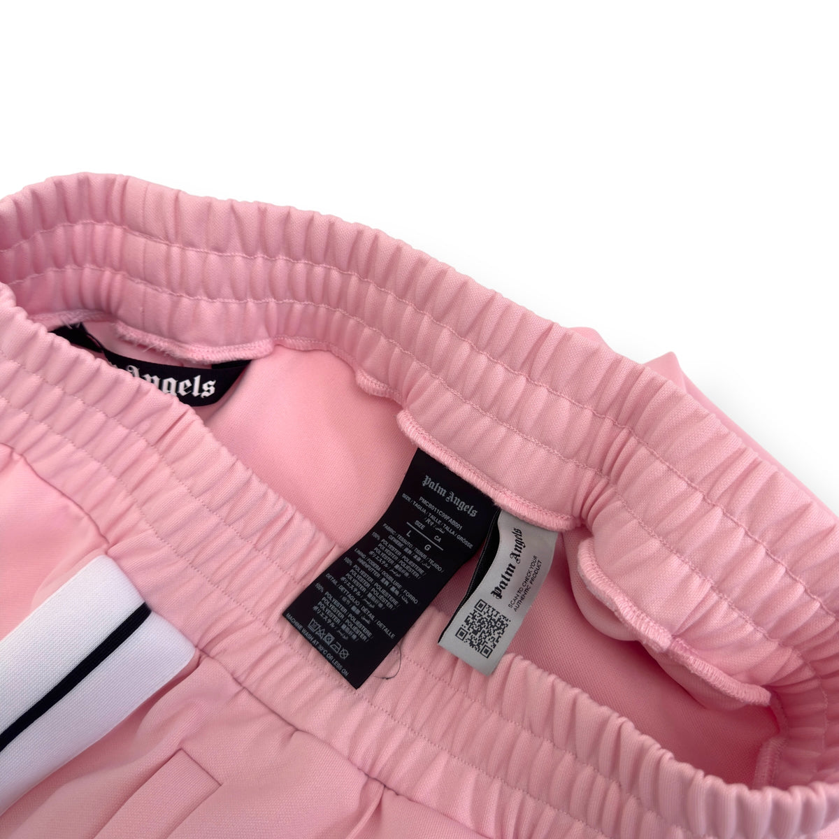 PALM ANGELS TRACK SHORTS PINK / WHITE L