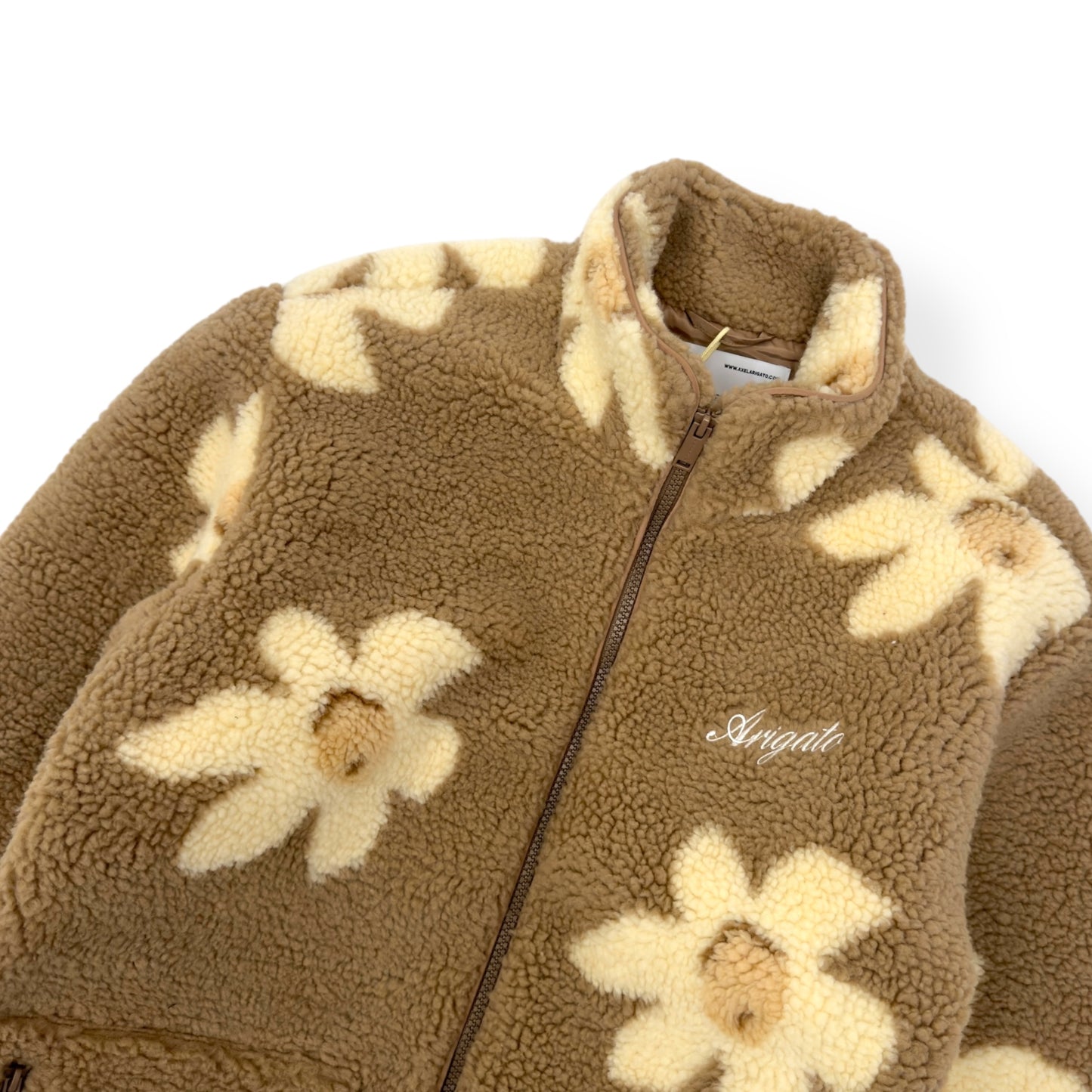 AXEL ARIGATO OVERSIZED BILLIE FLOWER FLEECE JACKET CAMEL XS