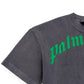 PALM ANGELS COTTON T-SHIRT GREY / GREEN M