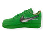 NIKE AIRFORCE 1 X OFF-WHITE LOW TOP SNEAKER BROOKLYN GREEN UK11