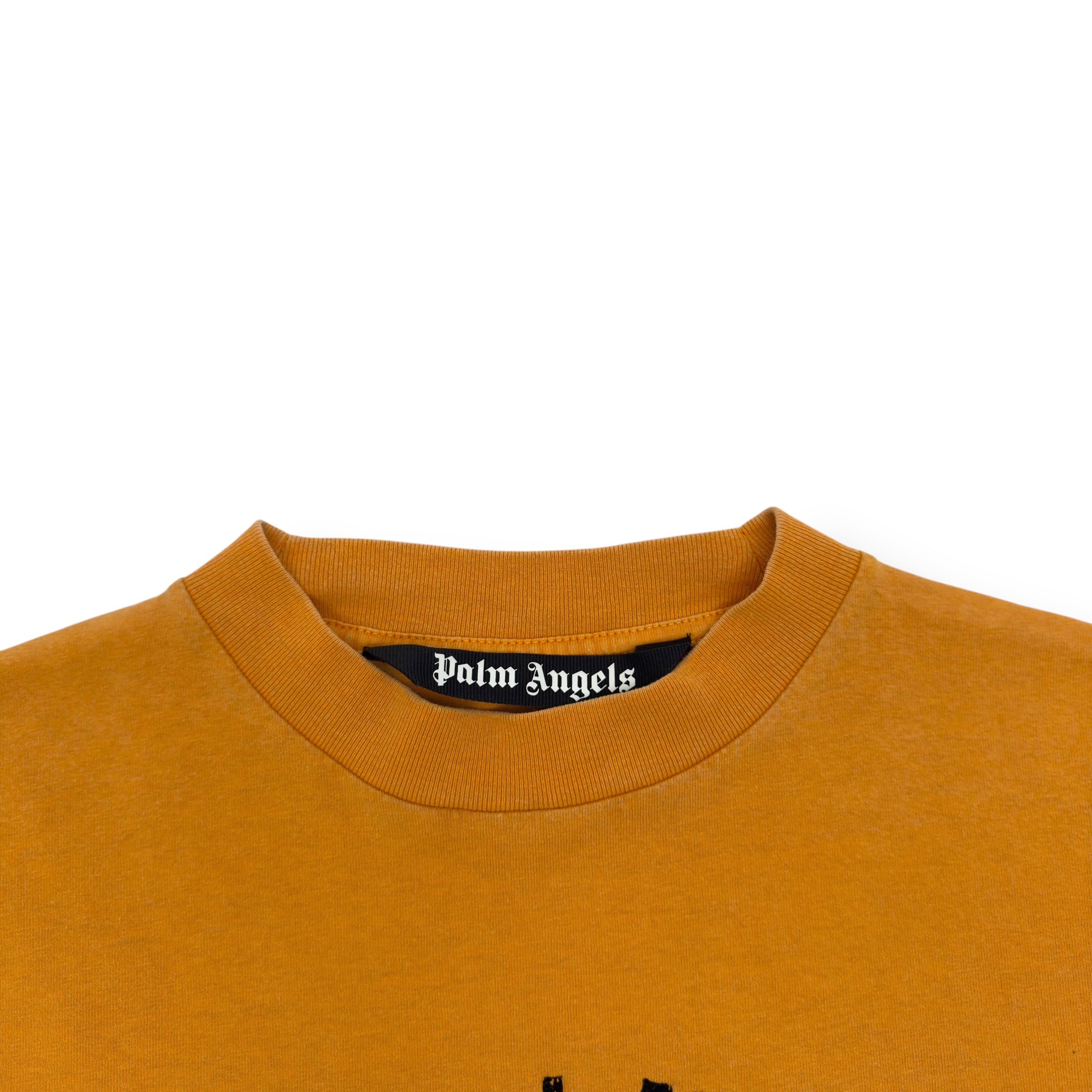 PALM ANGELS COLLEGE EAGLE T-SHIRT YELLOW / BLACK M