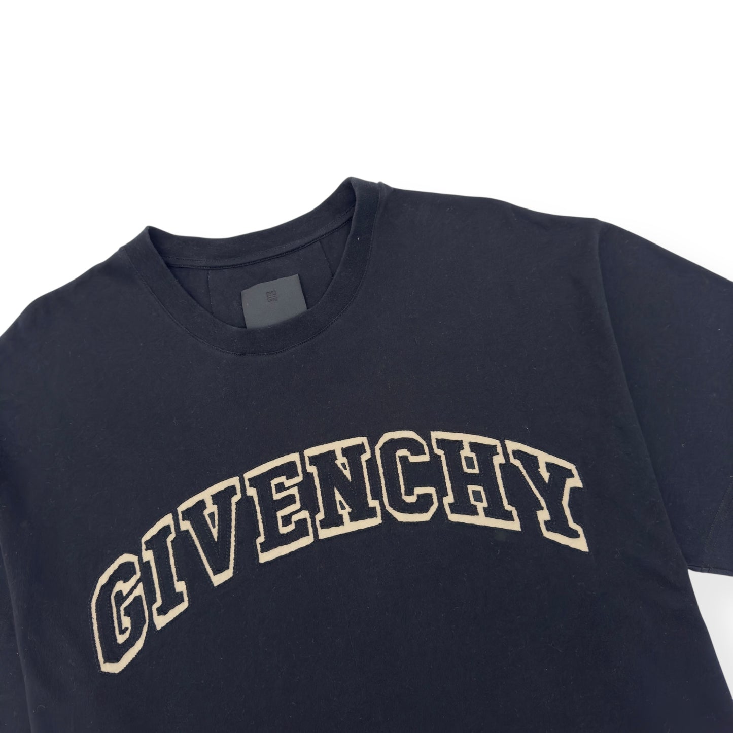 GIVENCHY LOGO EMBROIDERED T-SHIRT BLACK XL
