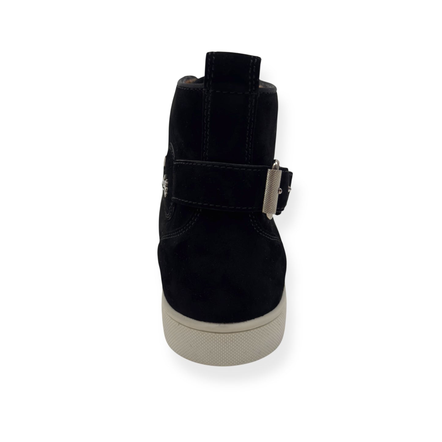 CHRISTIAN LOUBOUTIN NONO STRAP FLAT SUEDE SNEAKER BLACK 43 / UK9