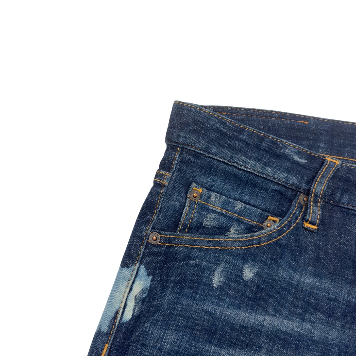 DSQUARED2 DISTRESSED DENIM JEANS BLUE 48 / M