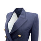 BALMAIN DOUBLE-BREASKTED WOOL BLAZER NAVY 38 / S / UK10