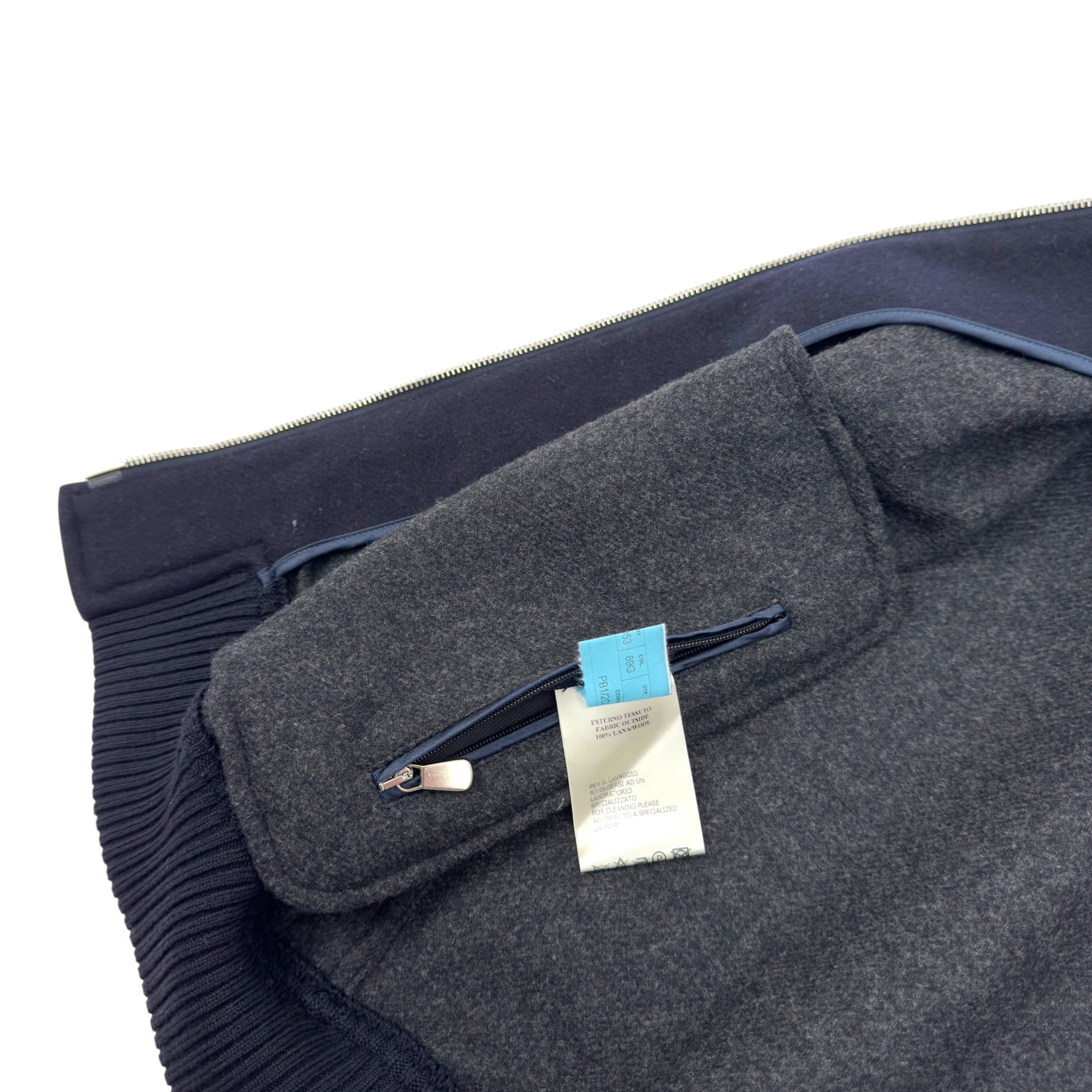 THOM SWEENEY BESPOKE WOOL GILET NAVY 50 / M