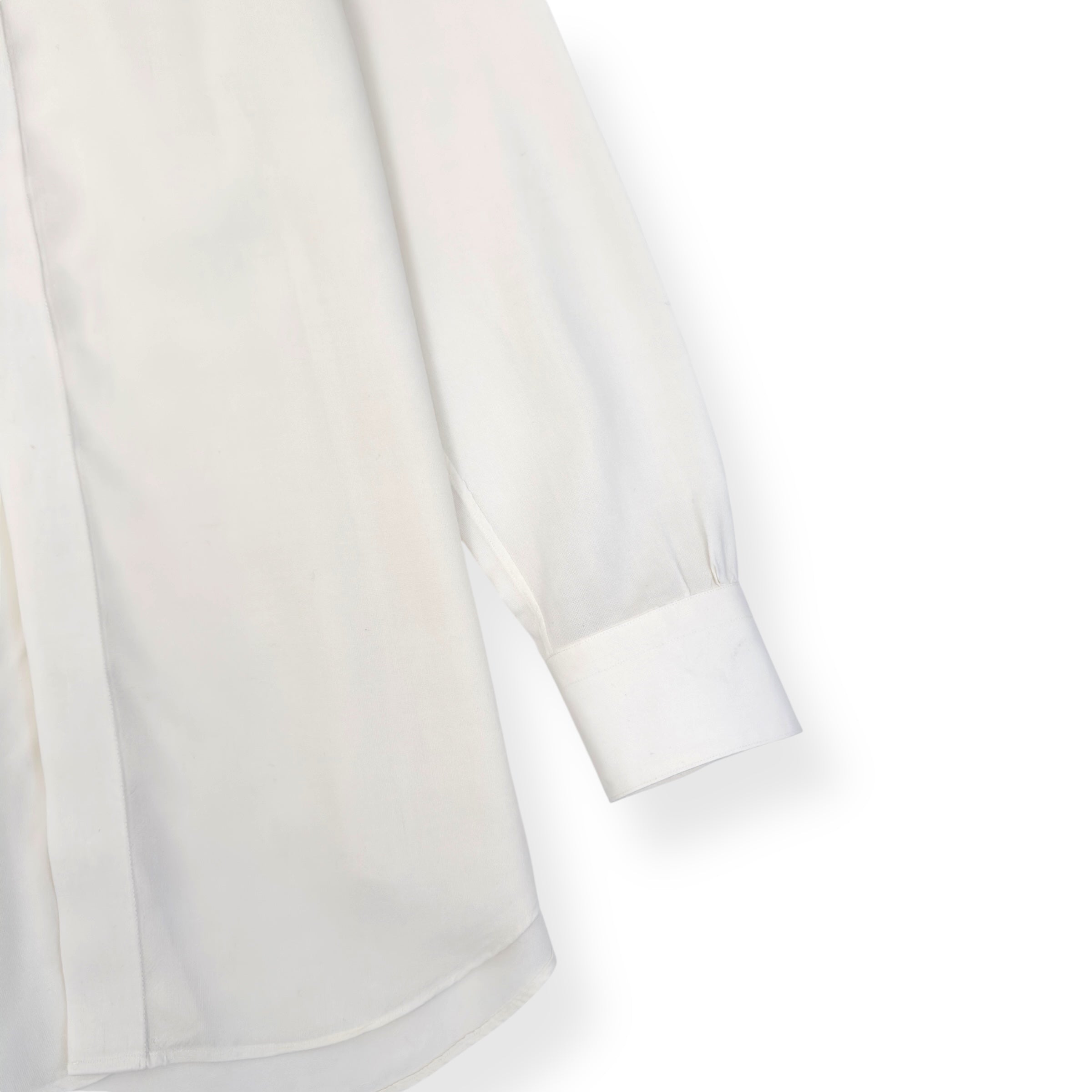 THOM SWEENEY WOOL BUTTON DOWN SHIRT CREAM M