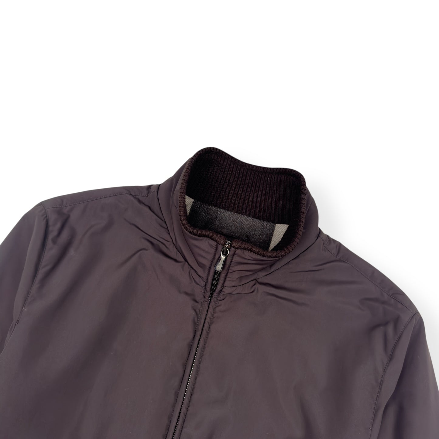 THOM SWEENEY NYLON WOOL LINED JACKET BROWN 50 / M