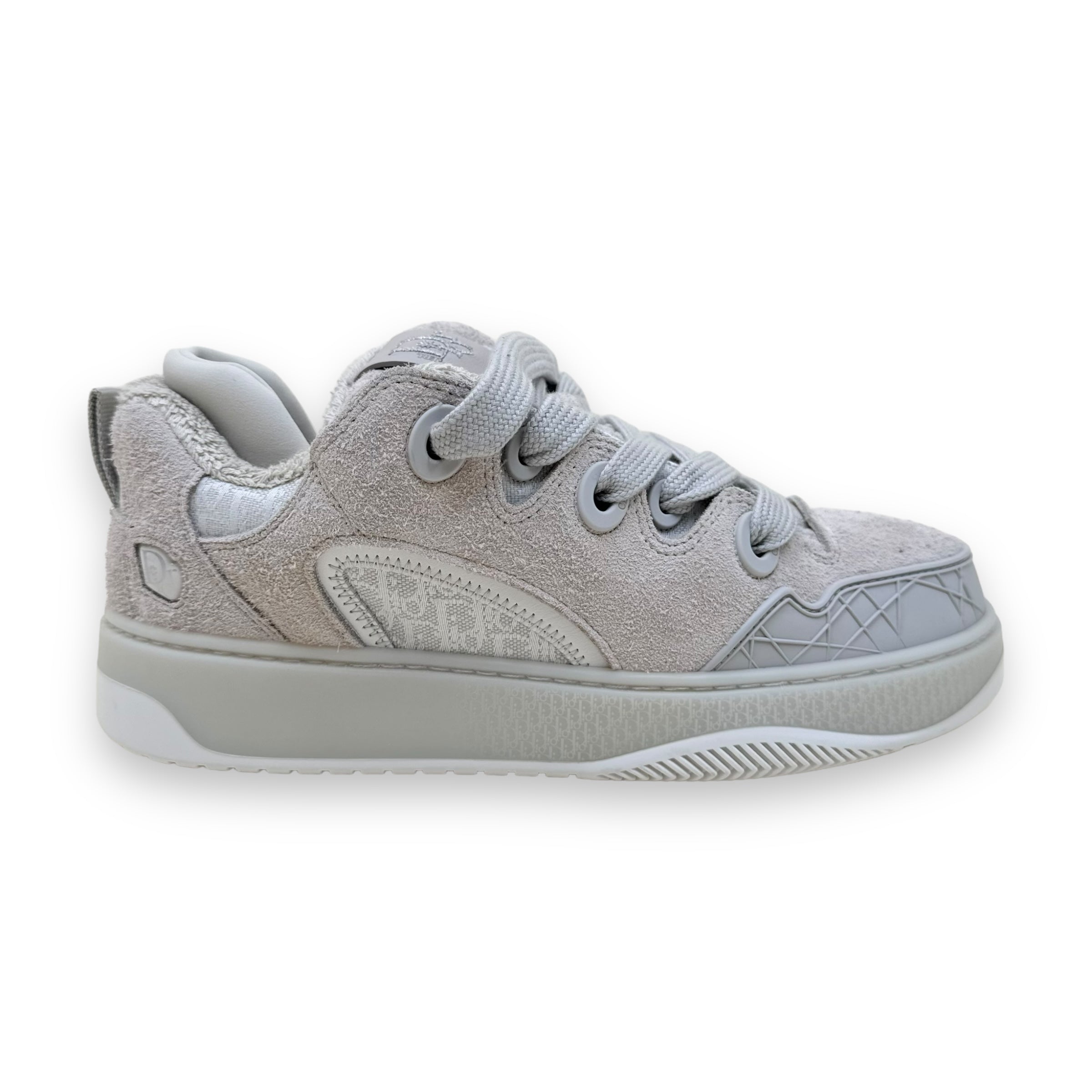 DIOR B9S SKATER ERL DIOR OBLIQUE JACQUARD SUEDE SNEAKER GREY UK6