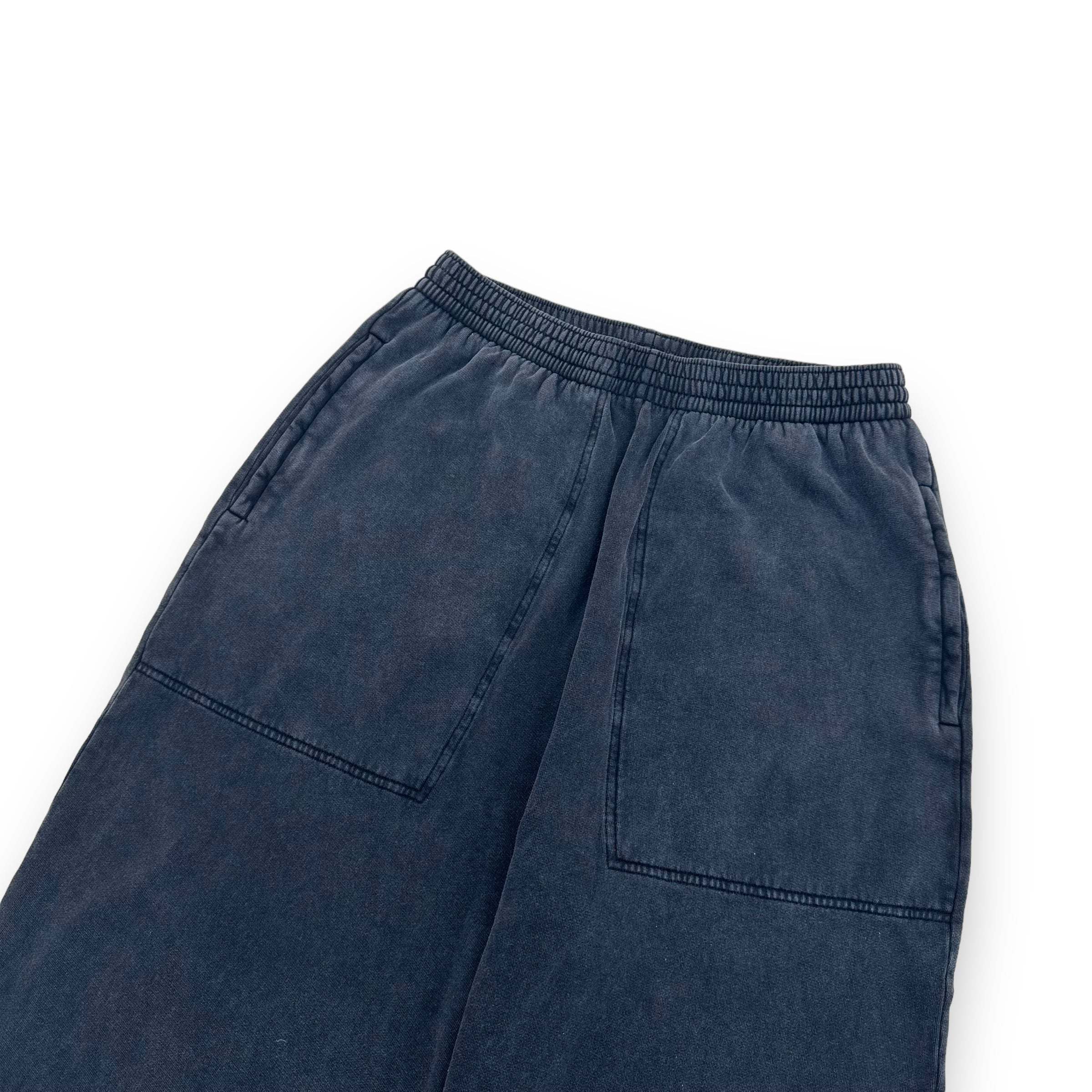 BALENCIAGA CROPPED WIDE-LEG SWEATPANTS WASHED GREY M