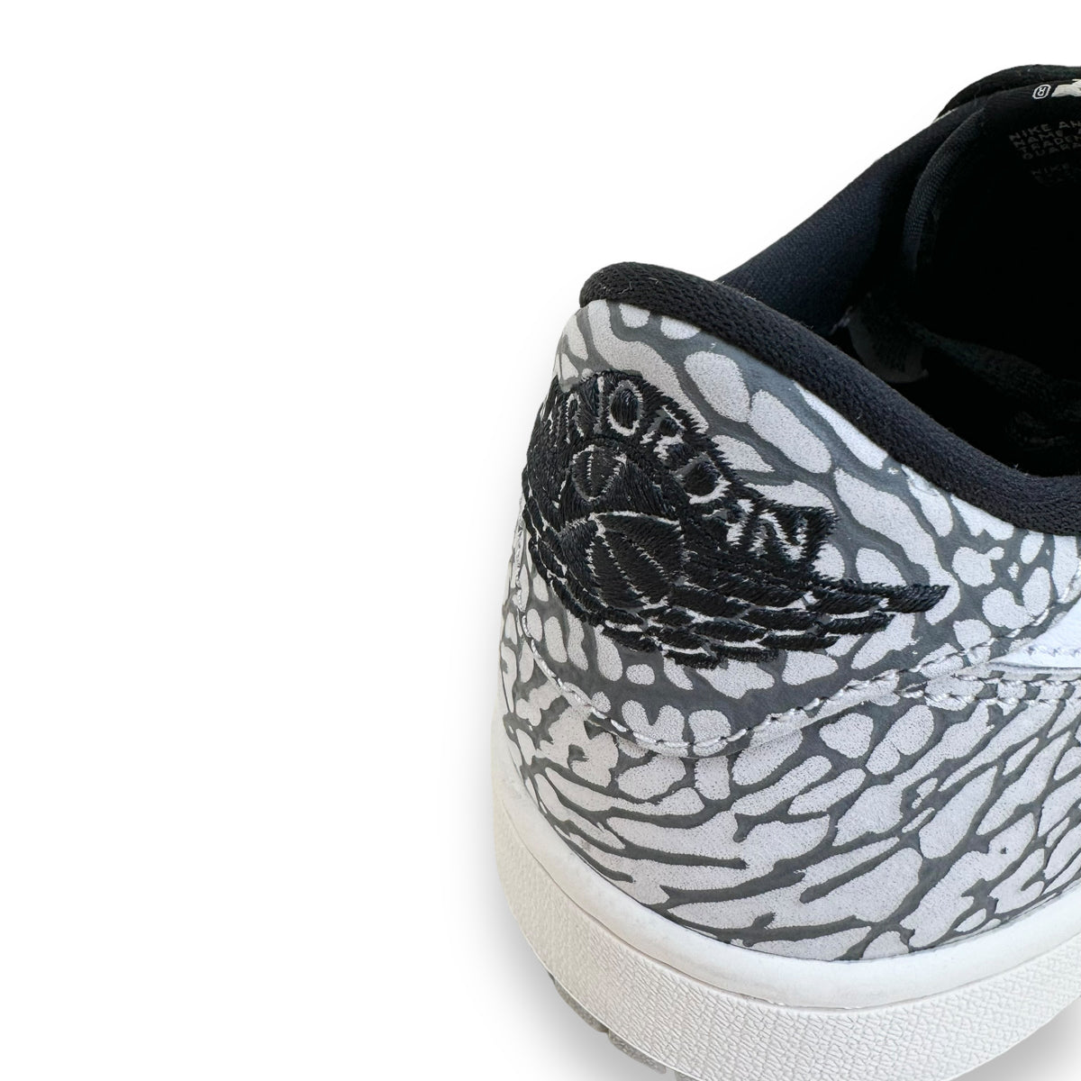 NIKE AIR JORDAN 1 LOW TOP OG SNEAKER ‘BLACK CEMENT’ UK10