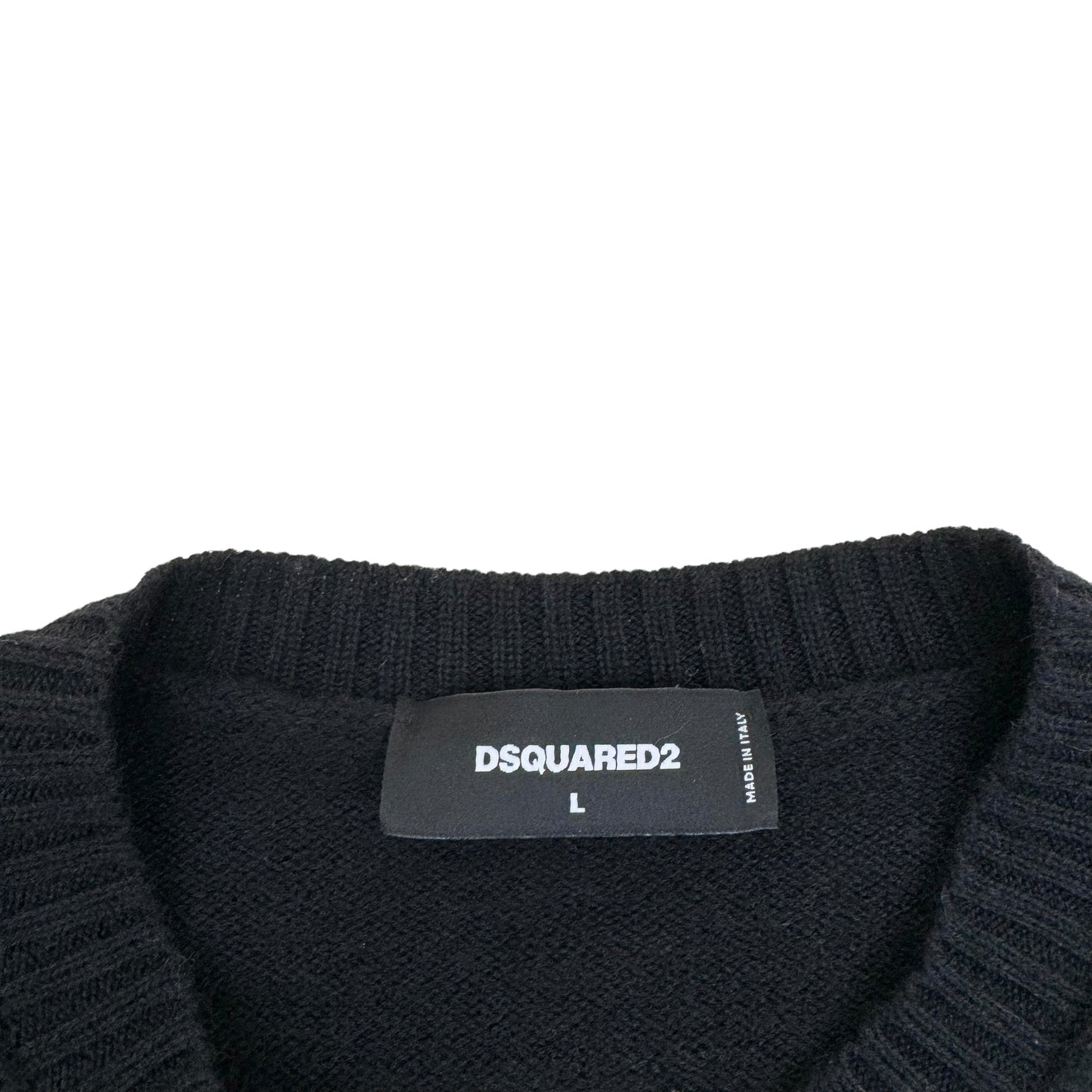 DSQUARED2 KNITTED JUMPER BLACK L