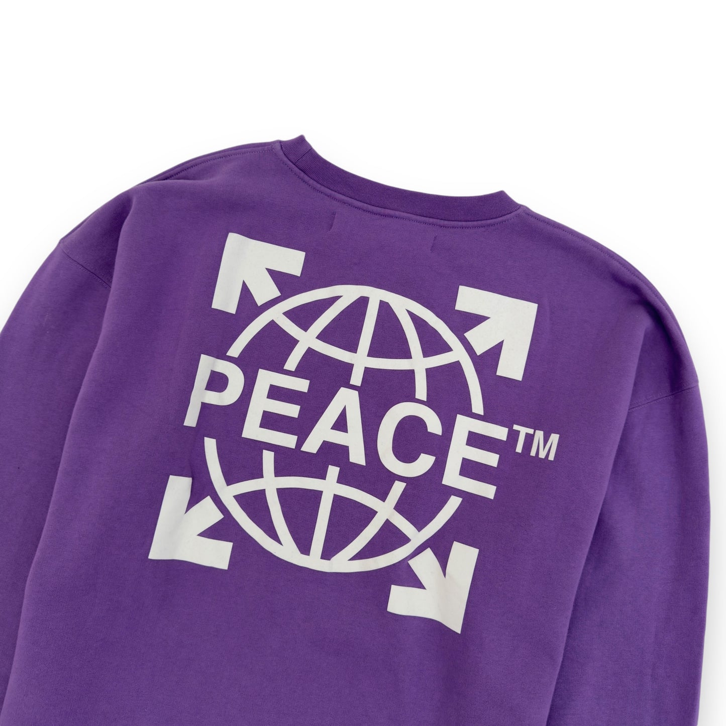 OFF-WHITE PEACE LOGO SWEATSHIRT PURPLE M