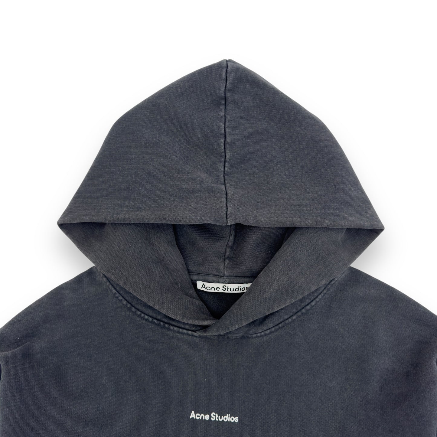 ACNE STUDIOS OVERSIZED LOGO HOODIE GREY XS