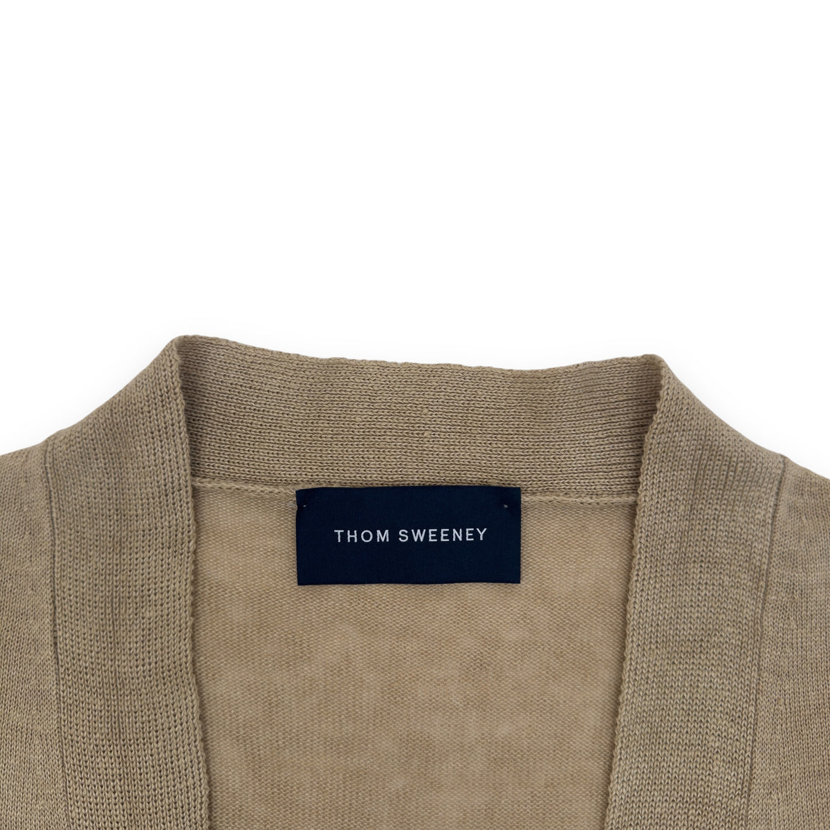 THOM SWEENEY LINEN CARDIGAN CARAMEL M