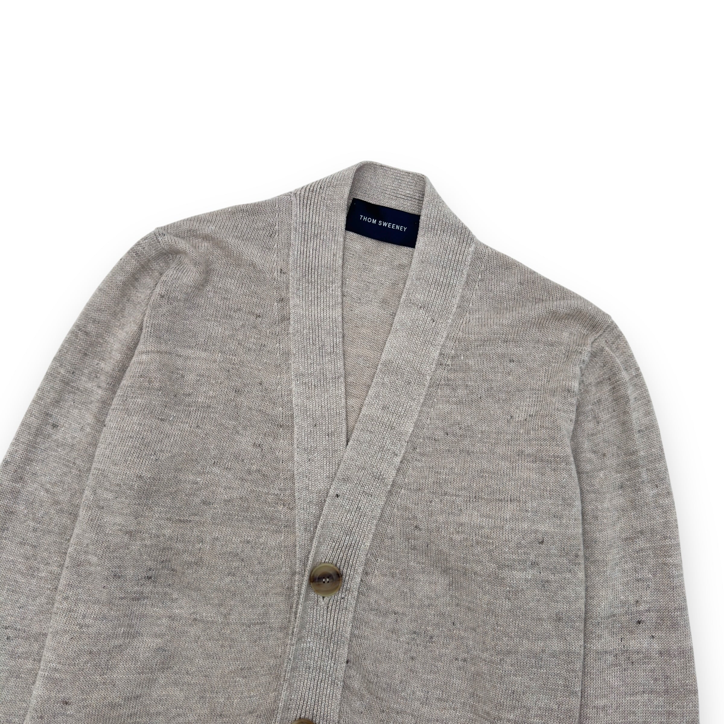 THOM SWEENEY LINEN CARDIGAN NATURAL M