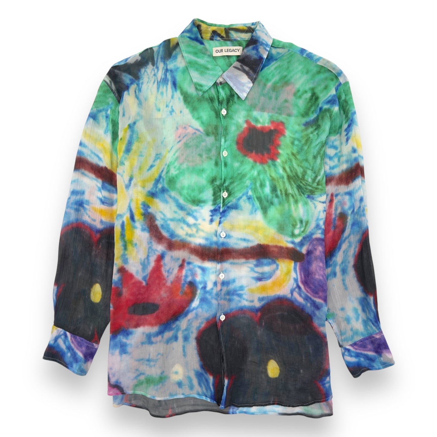 OUR LEGACY CHALK FLOWER ABOVE SHIRT MULTICOLOURED 52 / XL