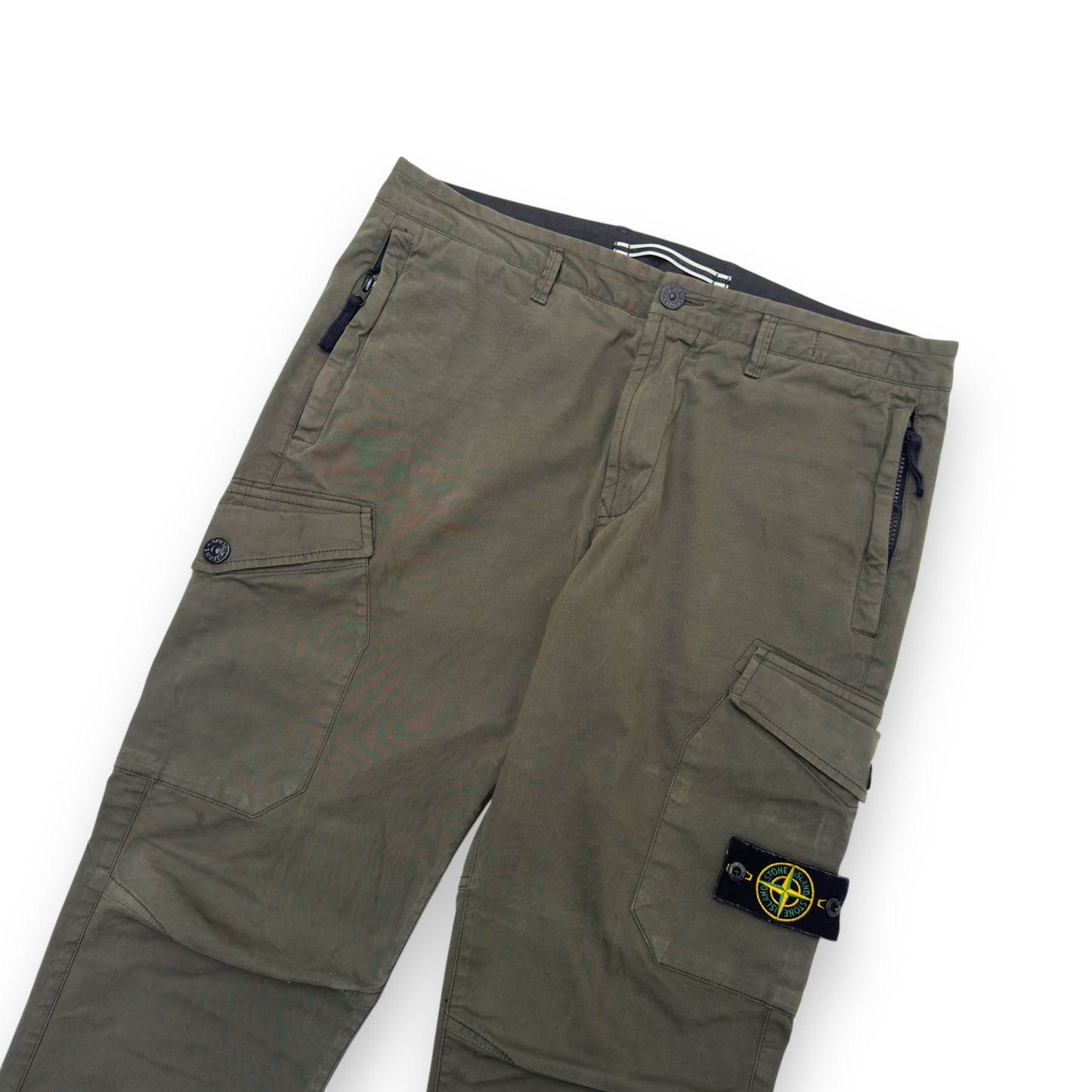 STONE ISLAND CARGO TROUSERS GREEN W34”