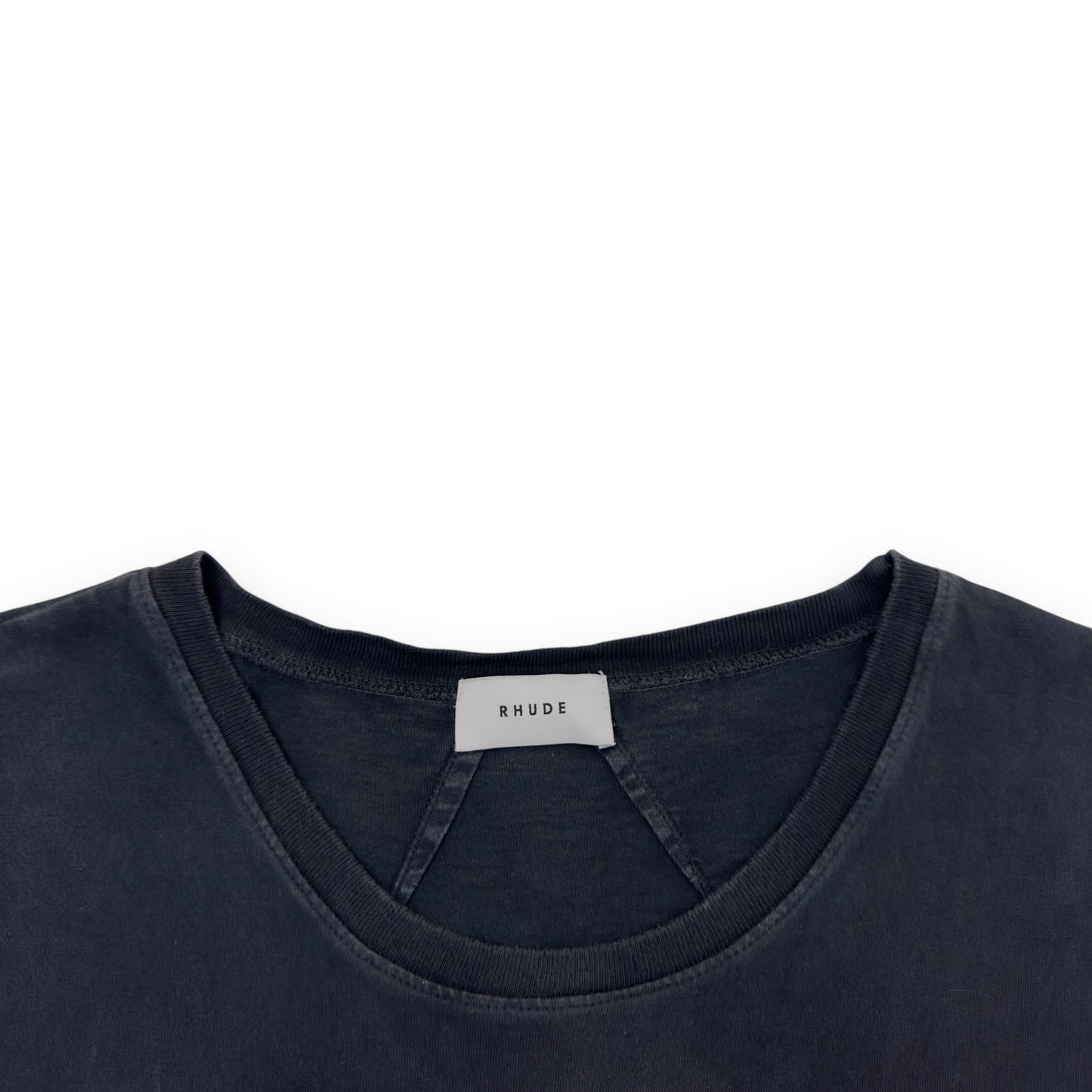 RHUDE AW22 DISTRESSED WOLF T-SHIRT NAVY BLUE XL