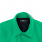 AMIRI LOGO-EMBOIDERED APPLIQUÉD BONE WOOL JACKET GREEN / WHITE 50 / L