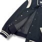 SAINT LAURENT TEDDY LEATHER-TRIMMED WOOL-BLEND BOMBER JACKET BLACK / WHITE 54 / XXL