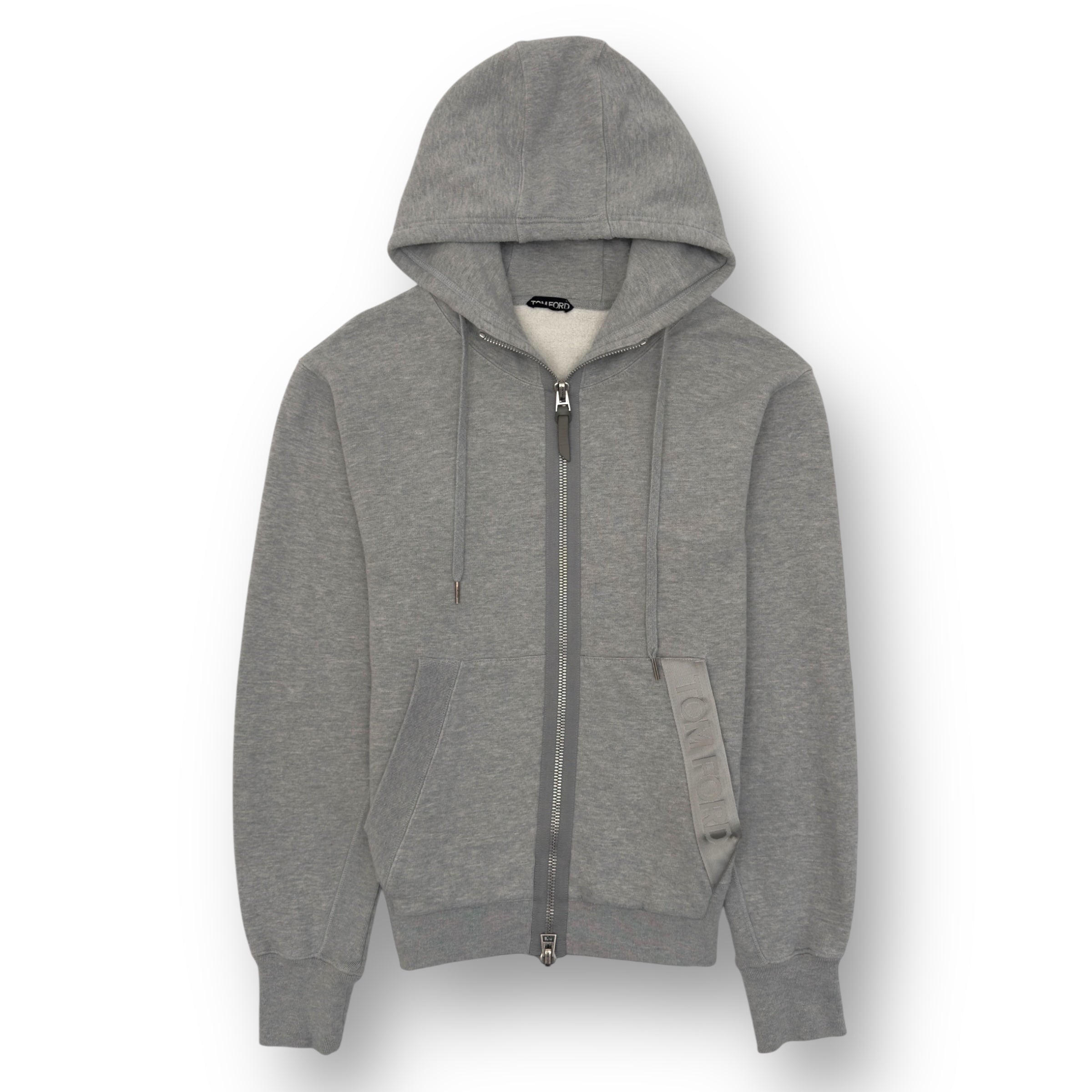 TOM FORD COTTON ZIP UP HOODIE GREY L