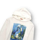 HERON PRESTON HERON PRINT HOODIE WHITE M