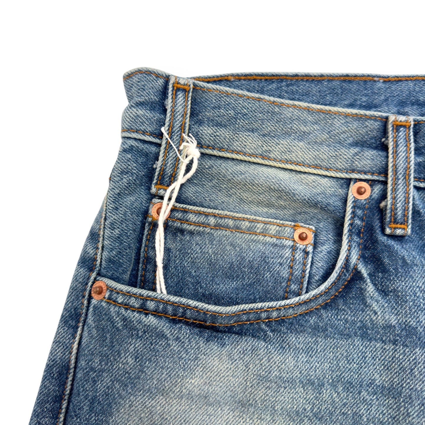 CHERRY LA BLOSSOM STRAIGHT-LEG EMBROIDERED JEANS BLUE W32”