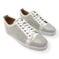 CHRISTIAN LOUBOUTIN LOUIS JUNIOR STRASS EMBELLISHED LOW TOP SNEAKER WHITE 43 / UK9