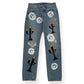 DENIM TEARS X VIRGIL ABLOH “MESSAGE IN A TEAR’ DENIM JEANS BLUE W32”