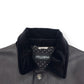 DOLCE & GABBANA LEATHER / DENIM SLIM FIT JACKET BLACK 46 / XS