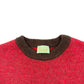 ARIES BRUSHED MOHAIR CREW NECK KNITTED SWEATER PINK / BROWN M