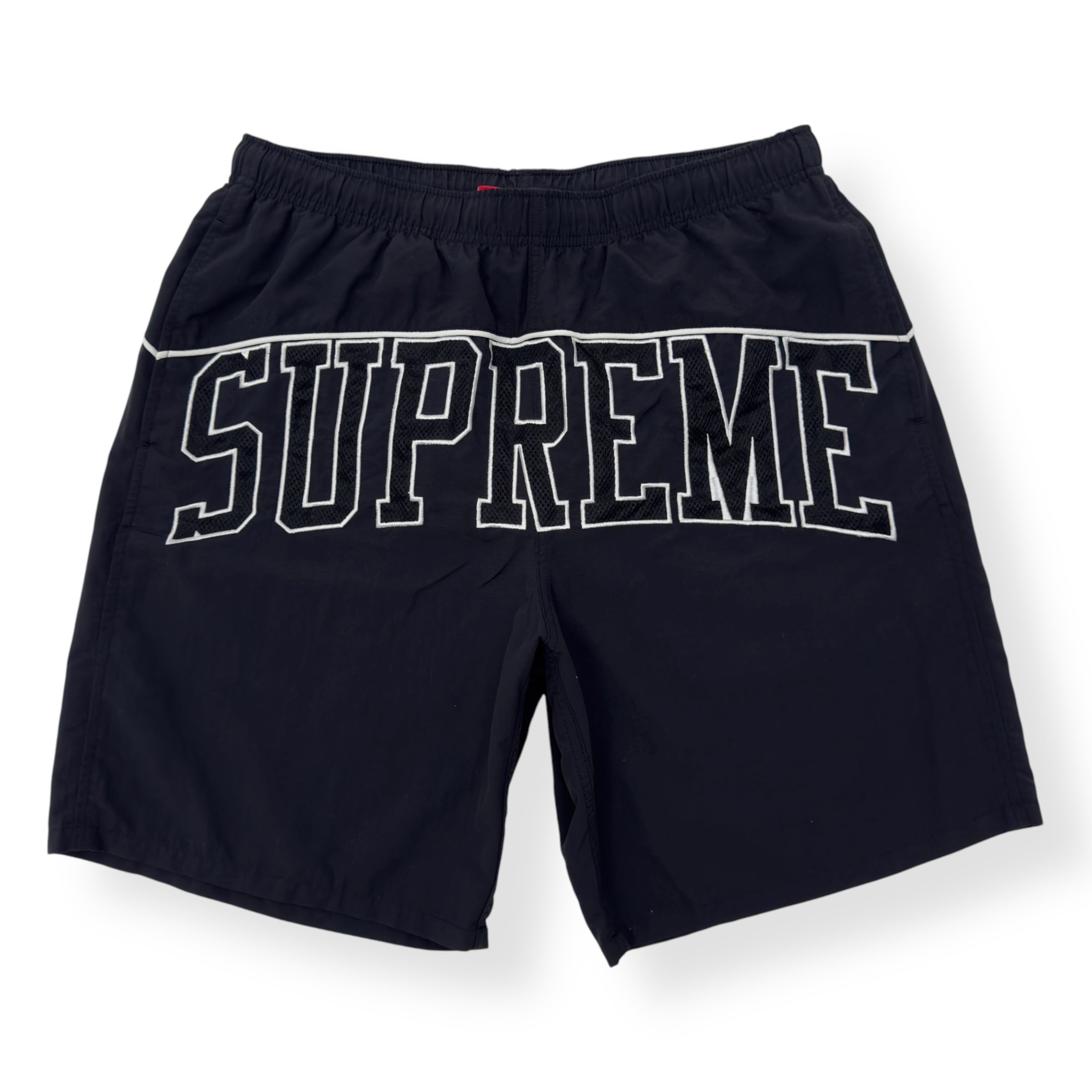 SUPREME ARC WATER SHORTS BLACK / WHITE L