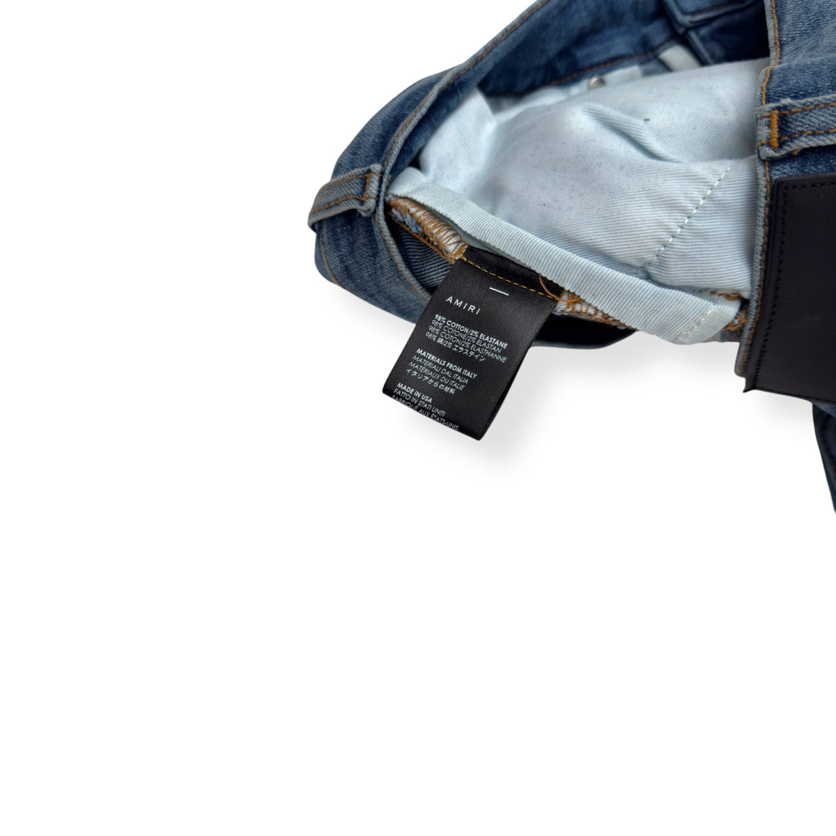 AMIRI SKINNY DENIM JEANS BLUE W34”