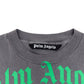 PALM ANGELS COTTON T-SHIRT GREY / GREEN M