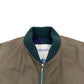 BURBERRY CHECKED REVERSIBLE COTTON-TWILL BOMBER JACKET GREEN / PURPLE XL