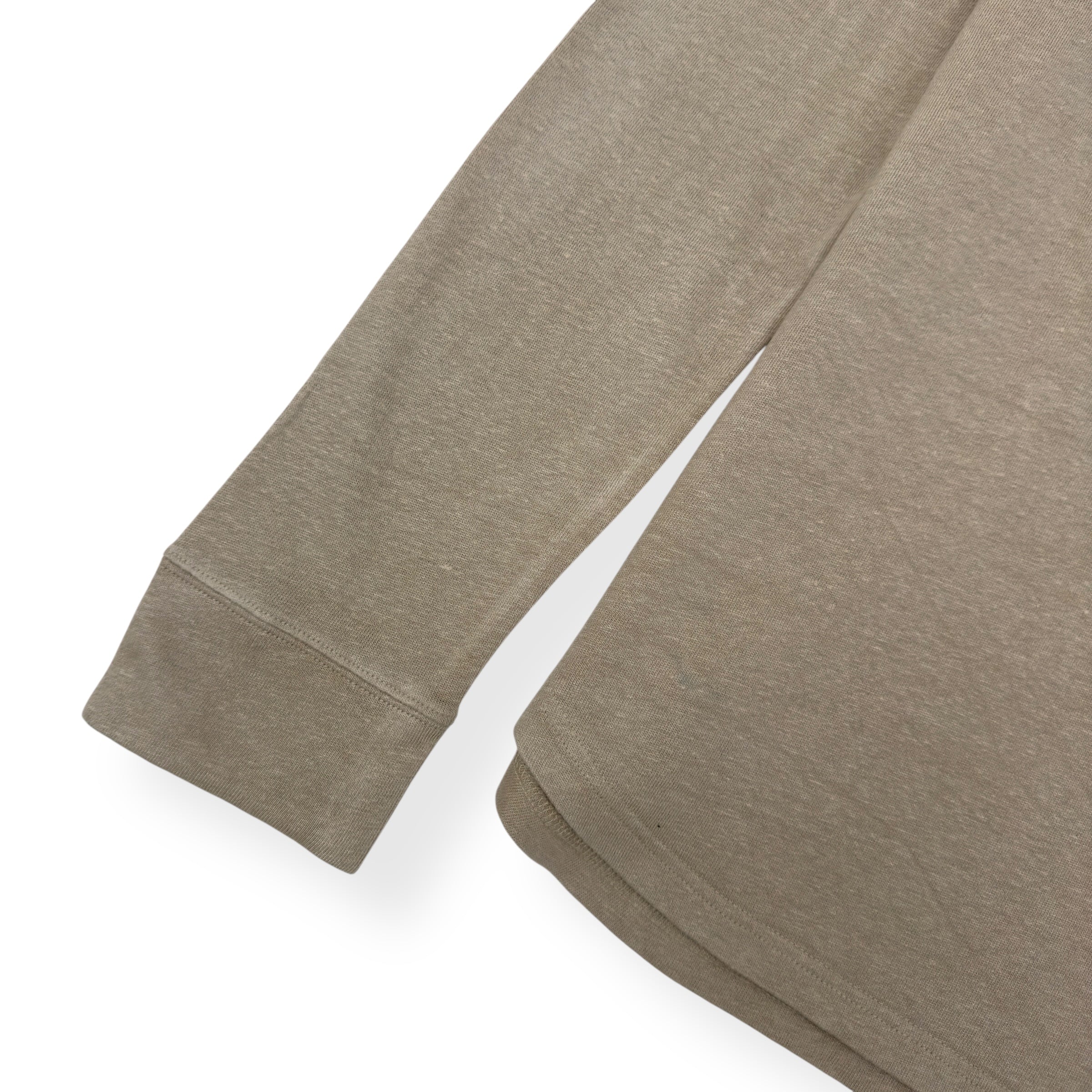 BALMAIN LOGO PRINT HOODIE BEIGE / BLACK L
